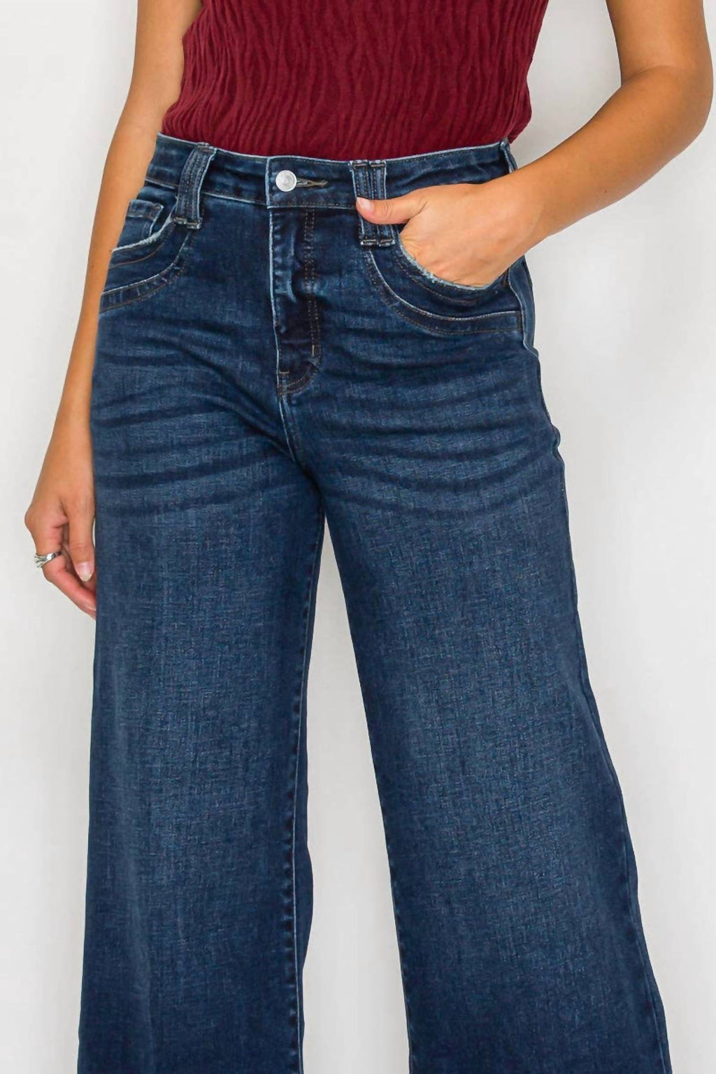 Artemis Vintage - Bella High Rise A Line Wide Leg Jean