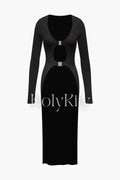 V-neck Asymmetric Long Sleeve Top