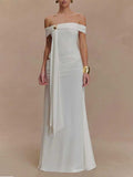 Sexy Off-Shoulder Hollow Design Maxi Dress