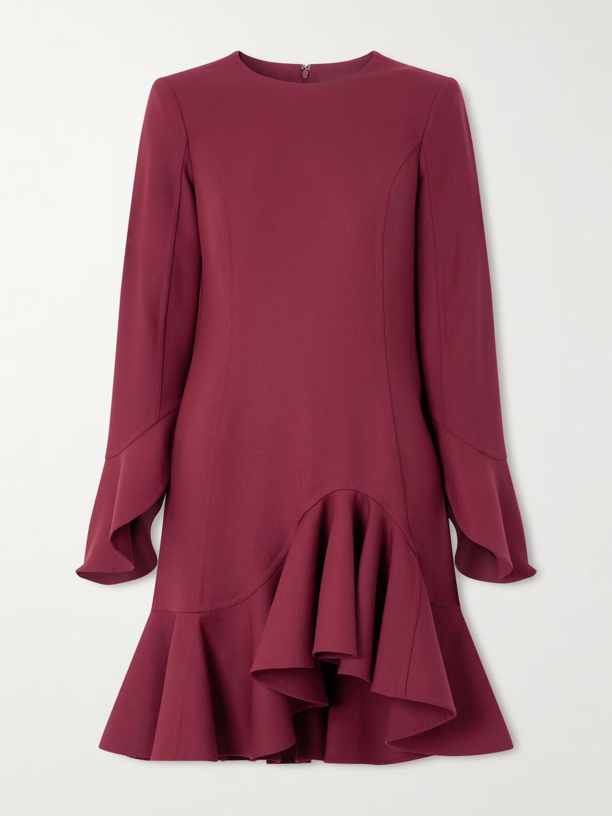 Elegant Irregular Ruffle Mini Dress