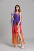 Ombre Sleeveless A Line Maxi Dress