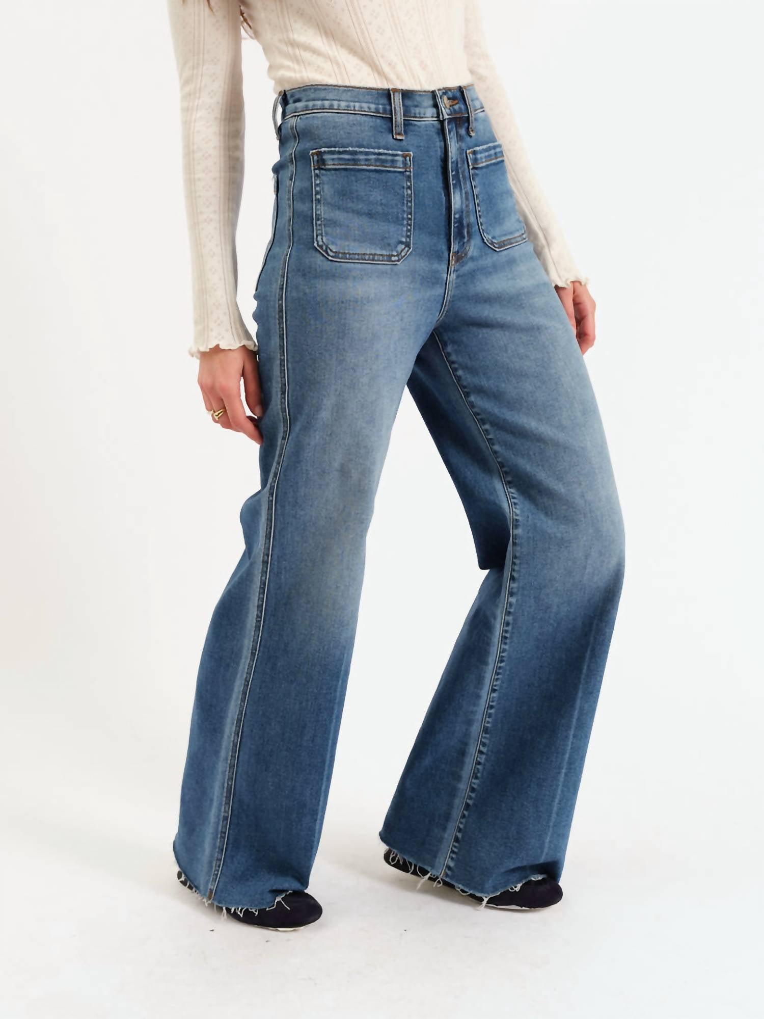 Daze - Far Out High Rise Wide Leg Jeans