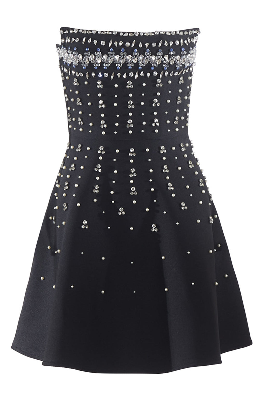Yehudi Black Diamond Embellished Mini Dress