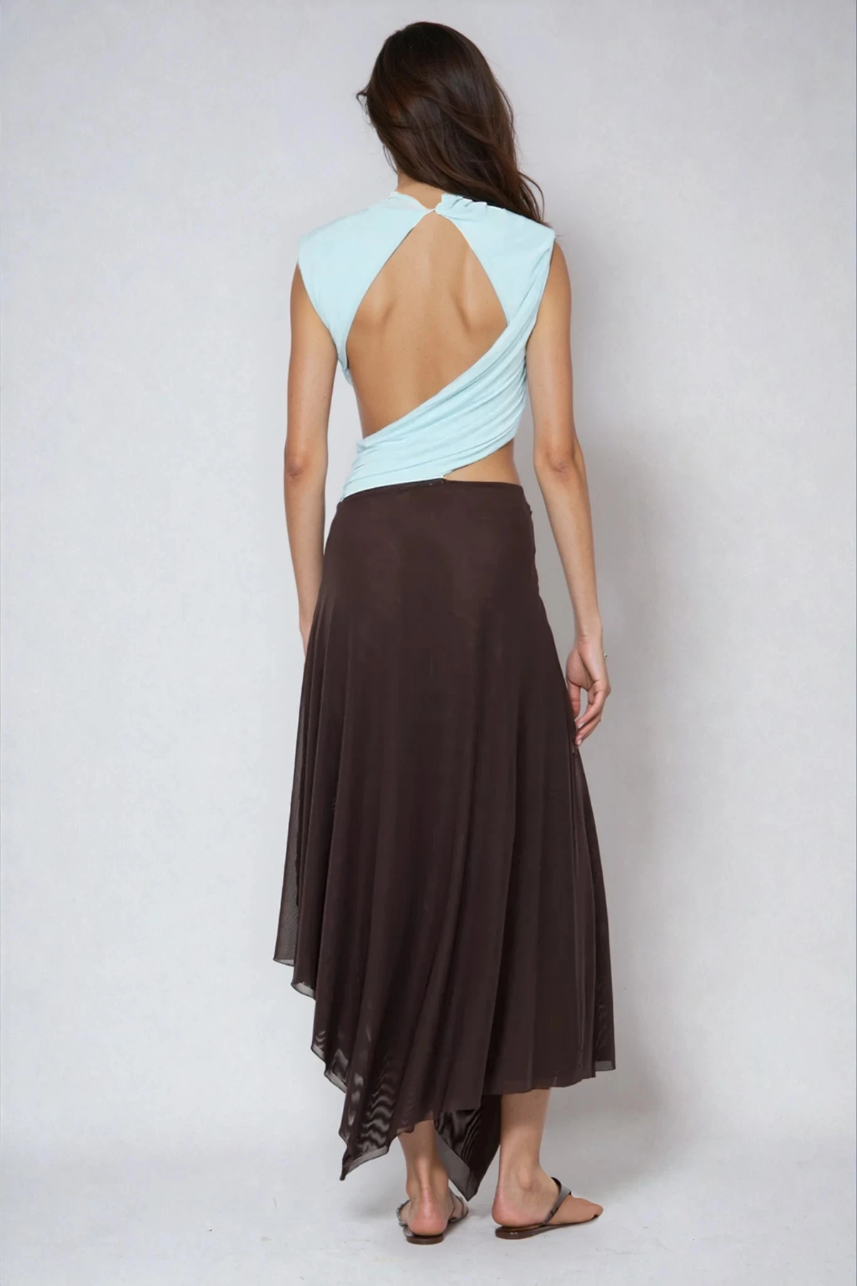 Divya Sleeveless Cutout Bodycon Maxi Dress