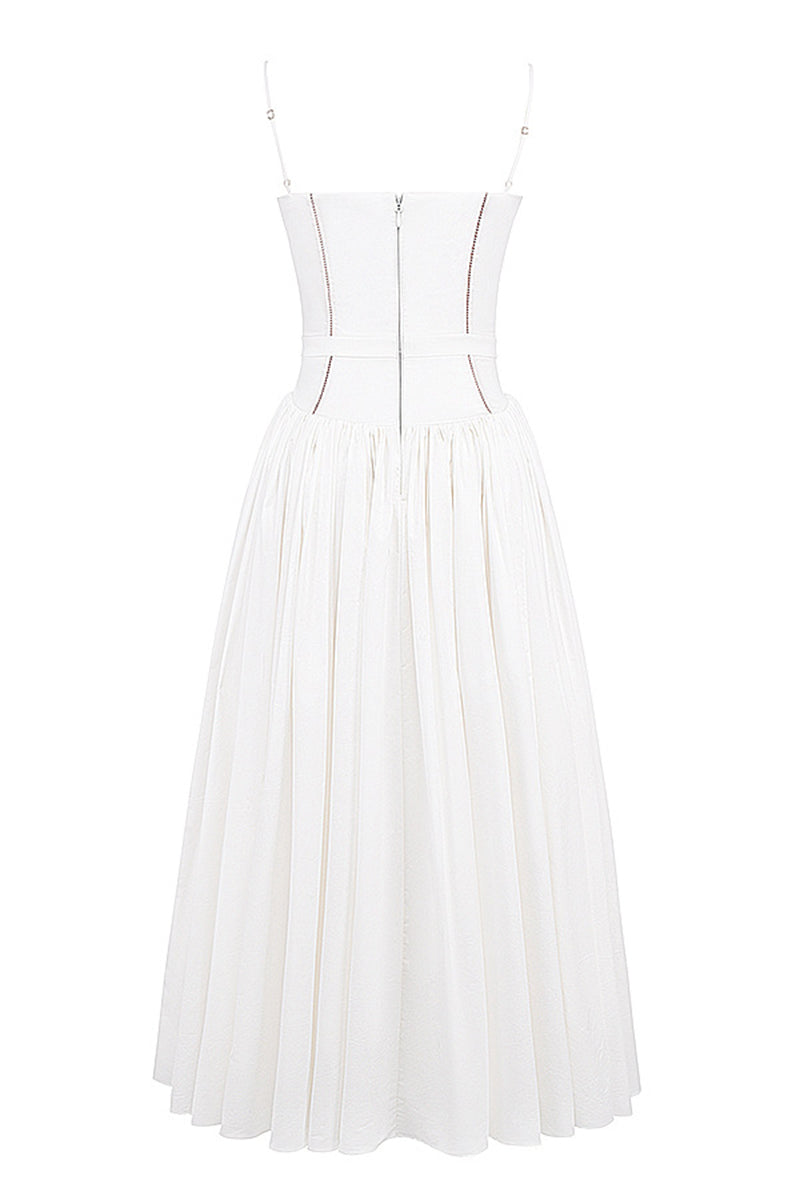Elegant Patchwork Square Neck Sling Dresses