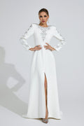 Lucinda White Diamond Maxi Dress
