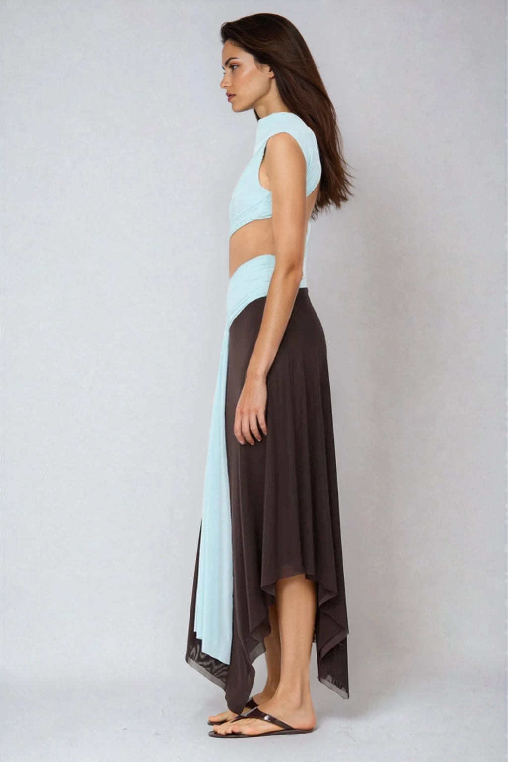 Divya Sleeveless Cutout Bodycon Maxi Dress