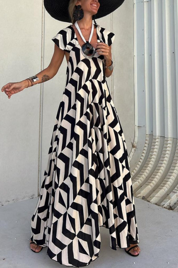 MARIN ROJO-NEGRO. VESTIDO LARGO