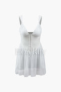 V-neck Croset Mini Dress