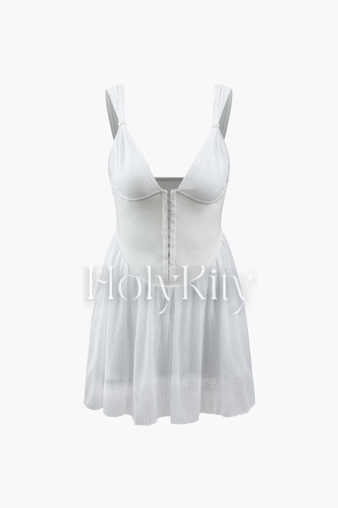 V-neck Croset Mini Dress