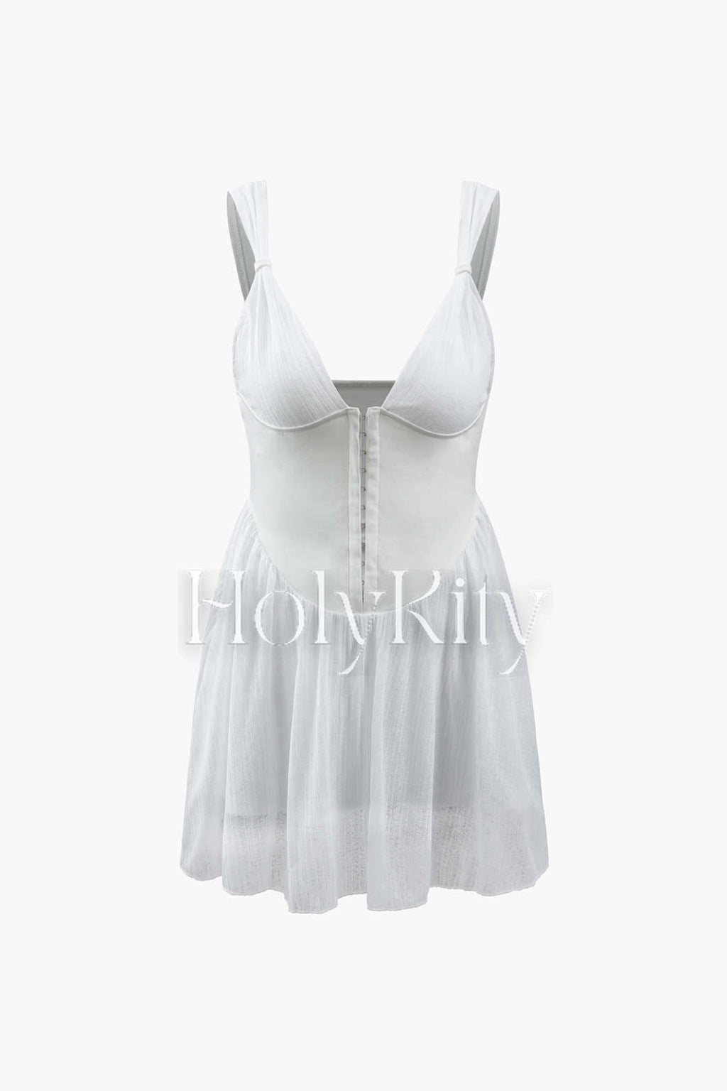 V-neck Croset Mini Dress