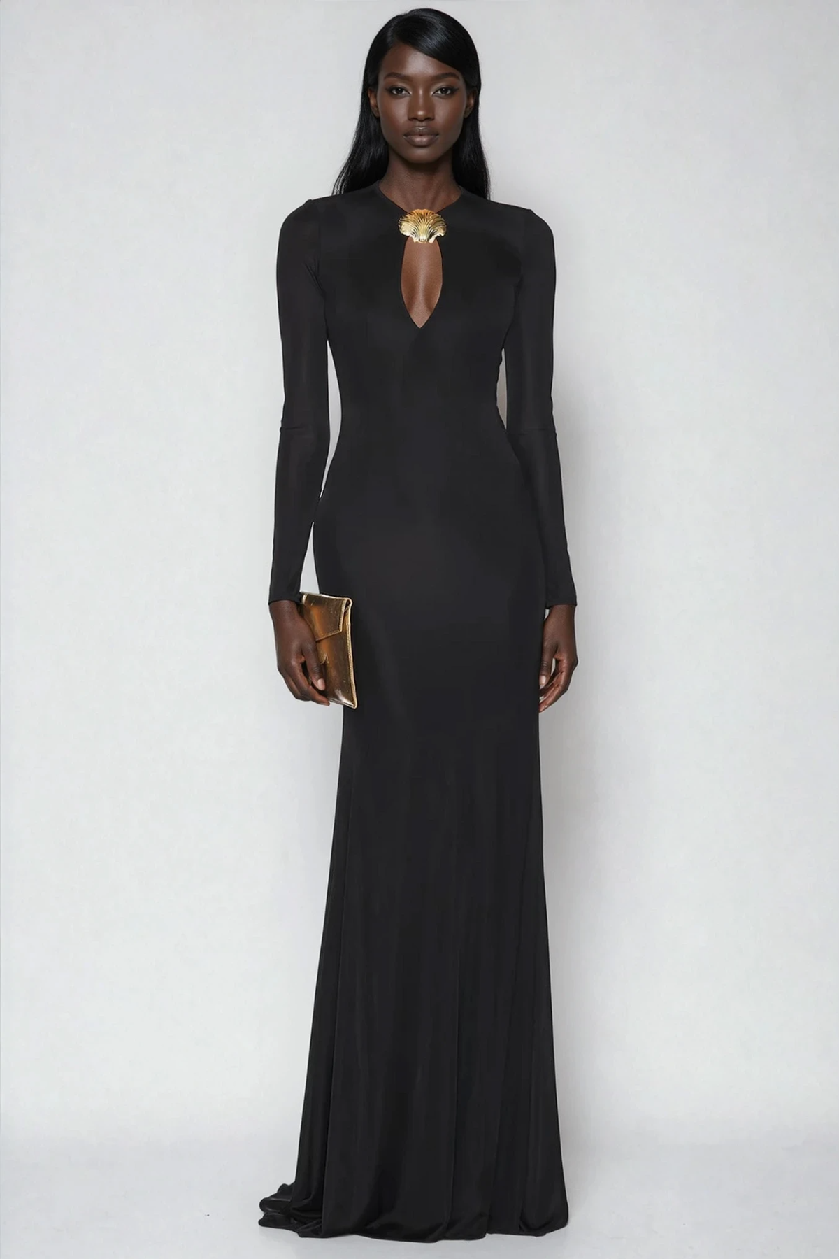 Dimka Backless Embellished Maxi Dress
