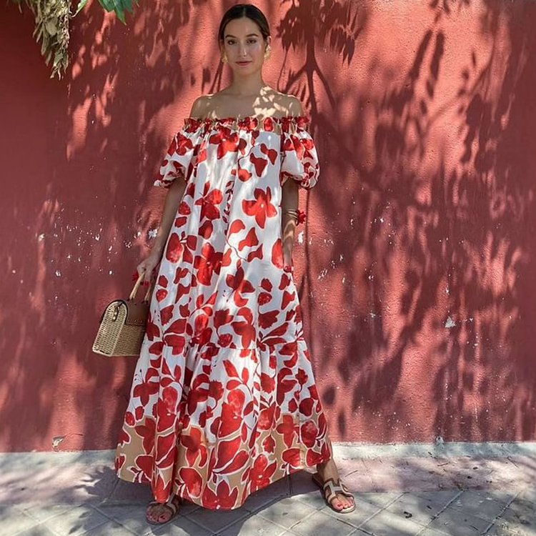 Off Shoulder Maxi Dress