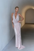 Elegant Sequin Deep V-Backless Maxi Dress