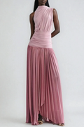 Domhnall Asymmetric Ruch  Maxi Dress