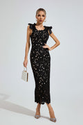 Irwin Ture Black Corset Maxi Dress