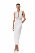 Cismaan Dot Scarf Maxi Dress
