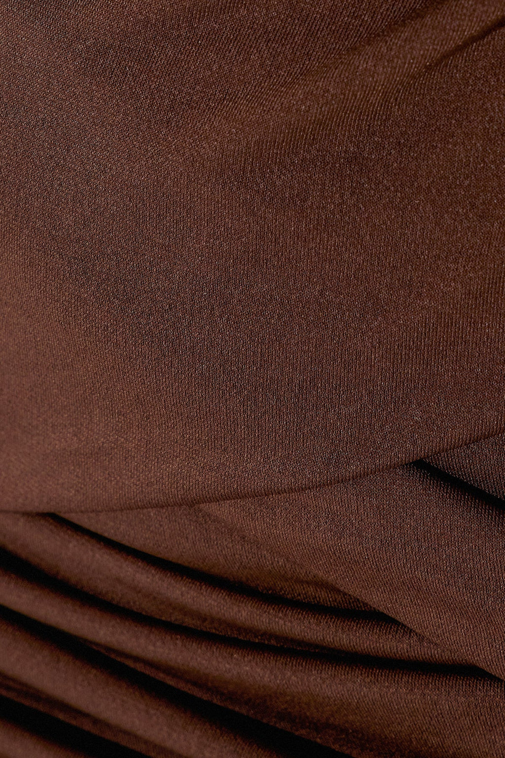 Danai Cutout Ruch Maxi Dress In Brown