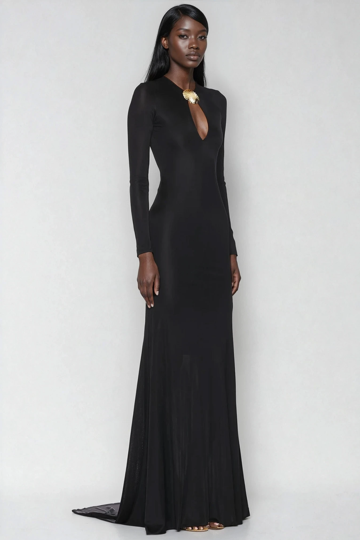 Dimka Backless Embellished Maxi Dress