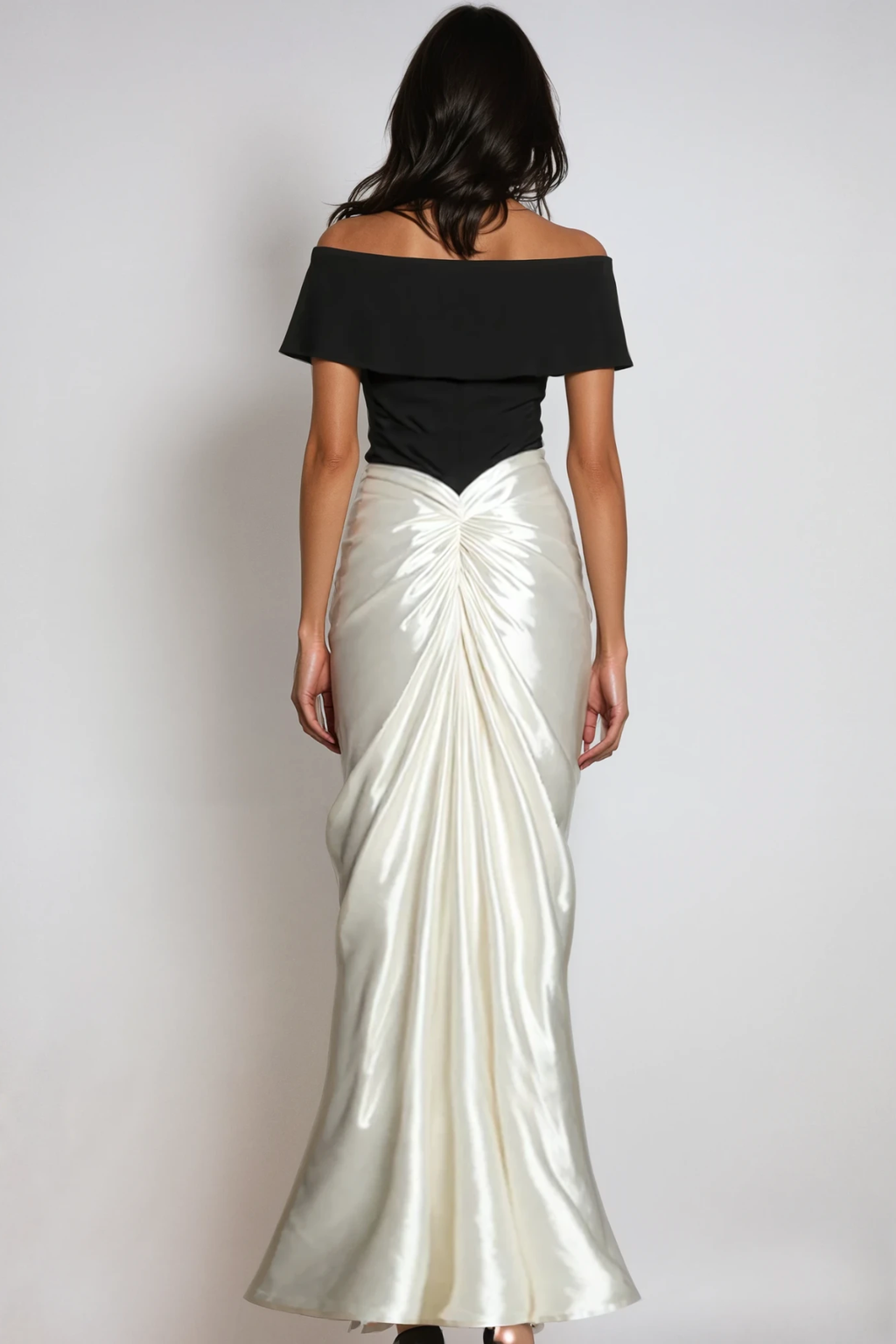 Domitian Off Shoulder Split Maxi Dress