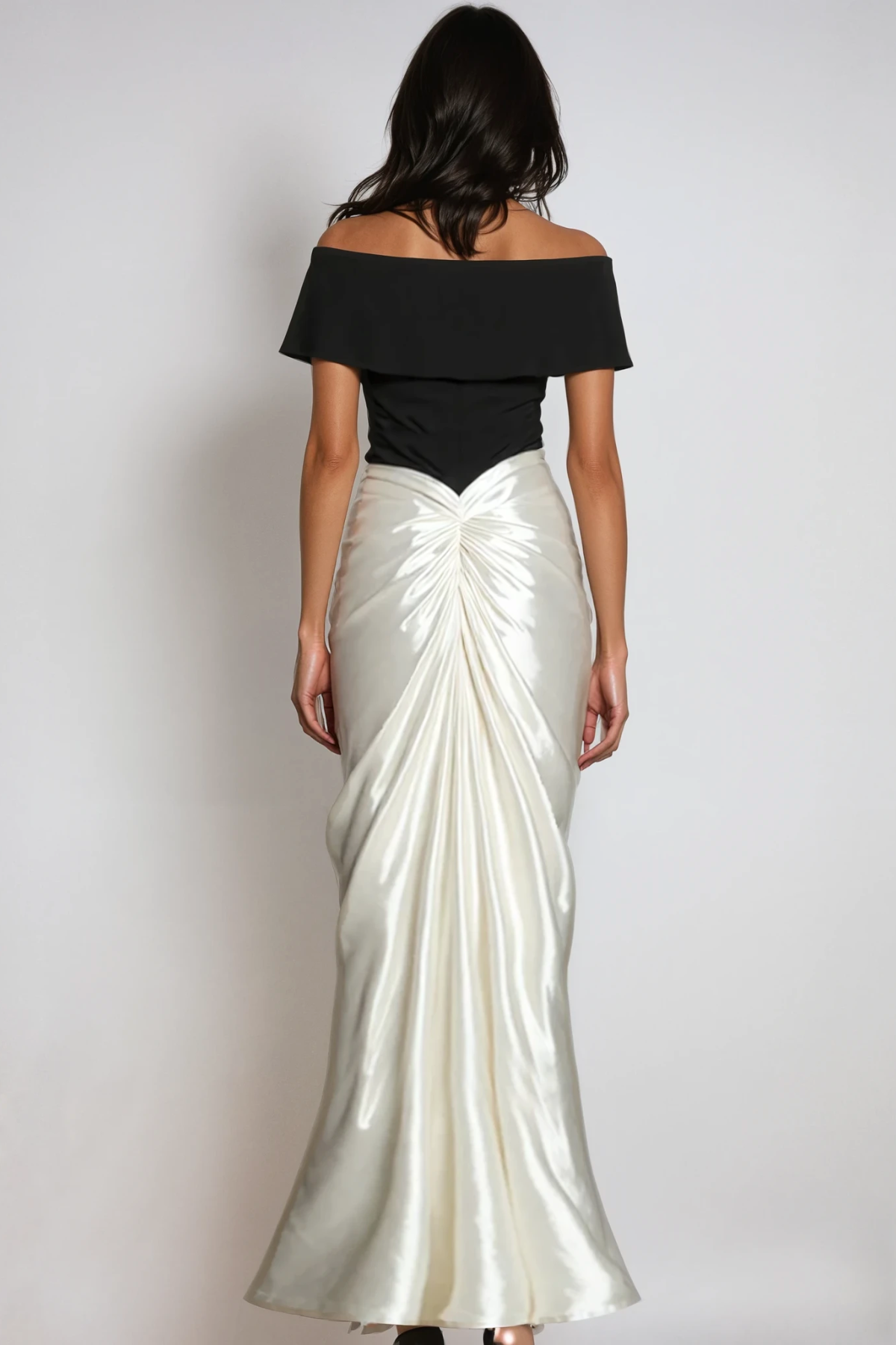 Domitian Off Shoulder Split Maxi Dress