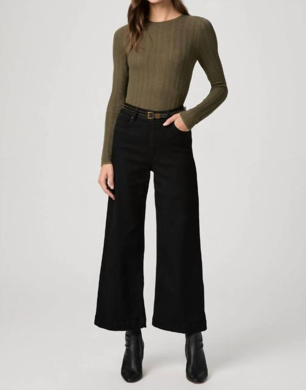 Paige - Anessa High Rise Wide Leg Jeans