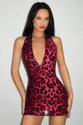 Wild Deep V Backless Sleeveless Mini Dress
