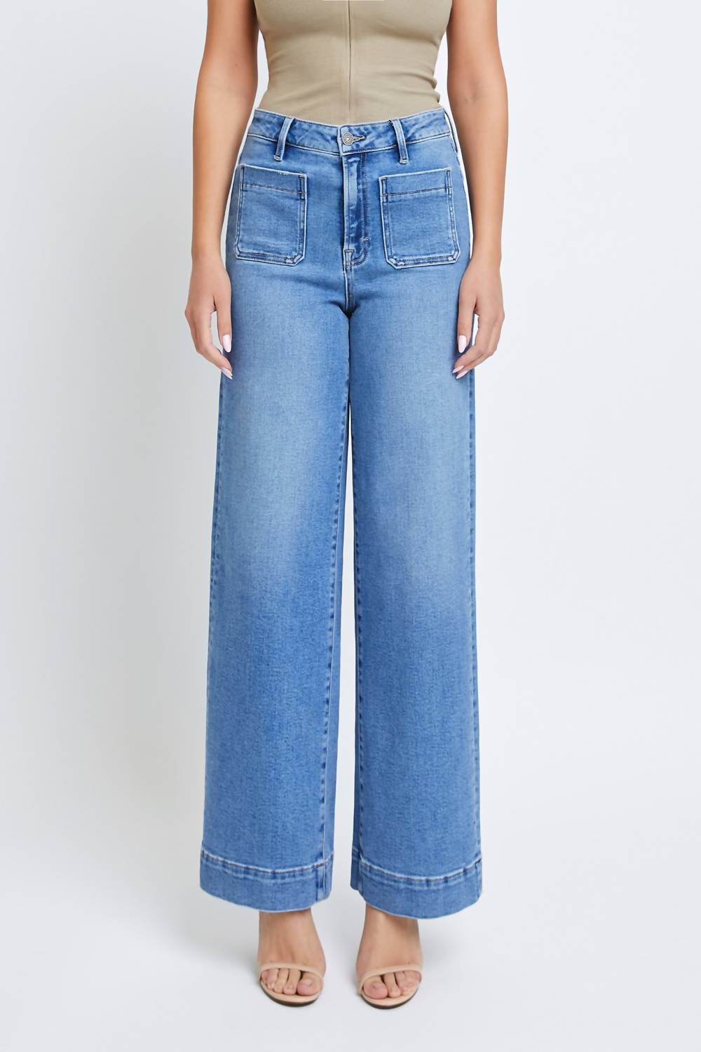 Hidden - Nori Front Pocket Wide Leg Jeans