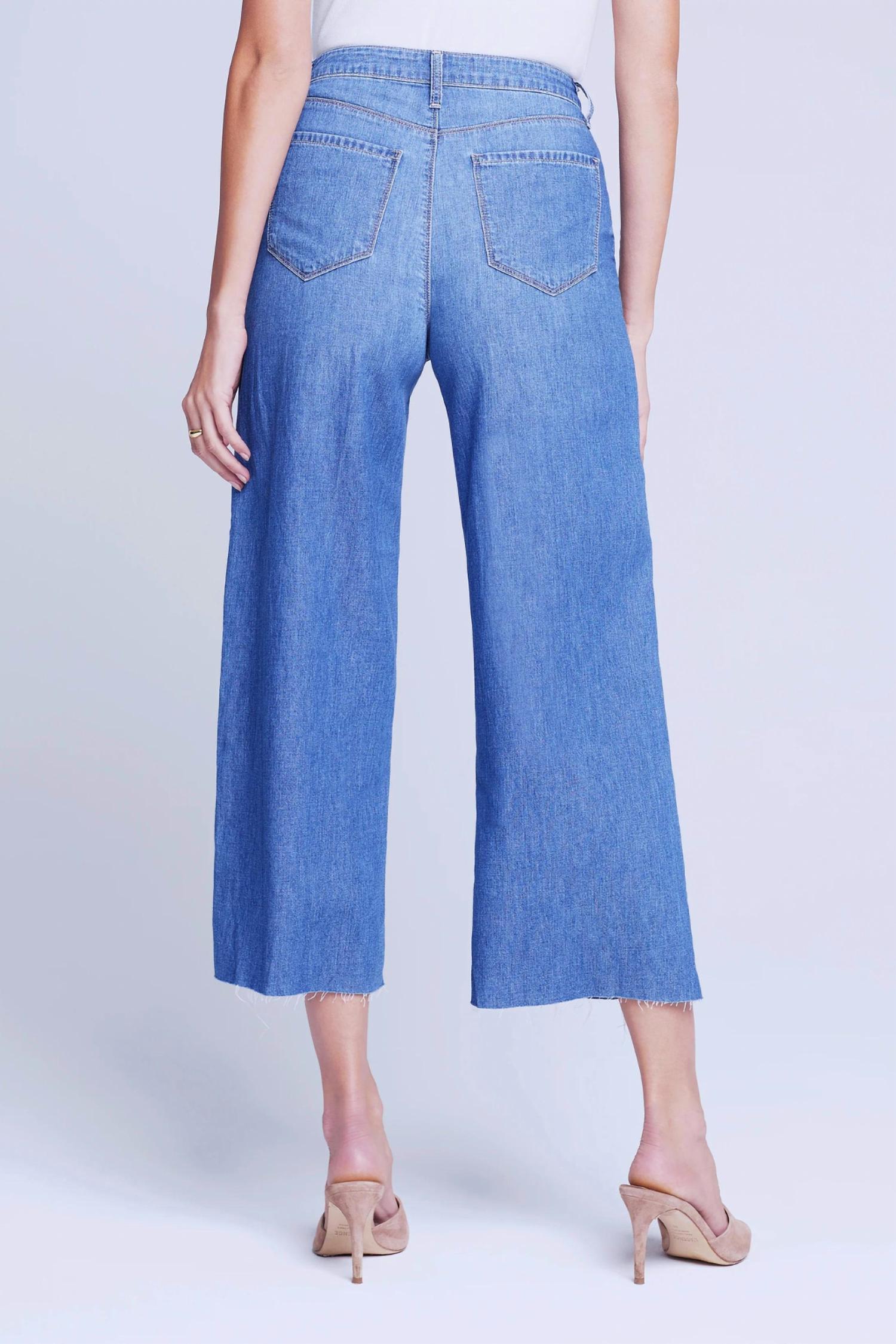 L'Agence - Danica High Rise Cropped Wide Leg Jean