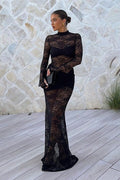 Midnight Lace Dream Maxi Dress