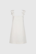Kira Flower Strapless Mini Dress In White