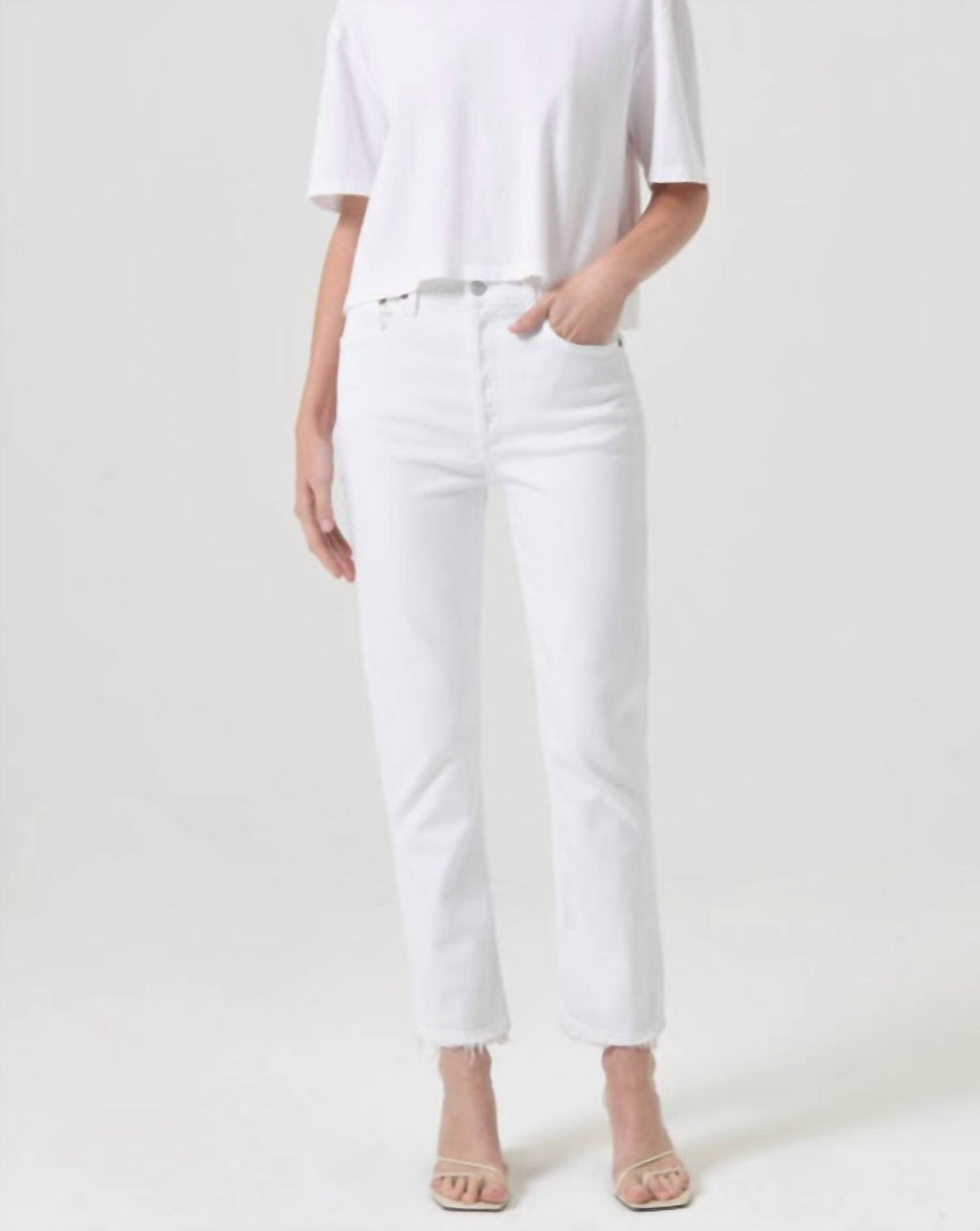 Agolde - Women's Riley High-rise Straight Crop Pant