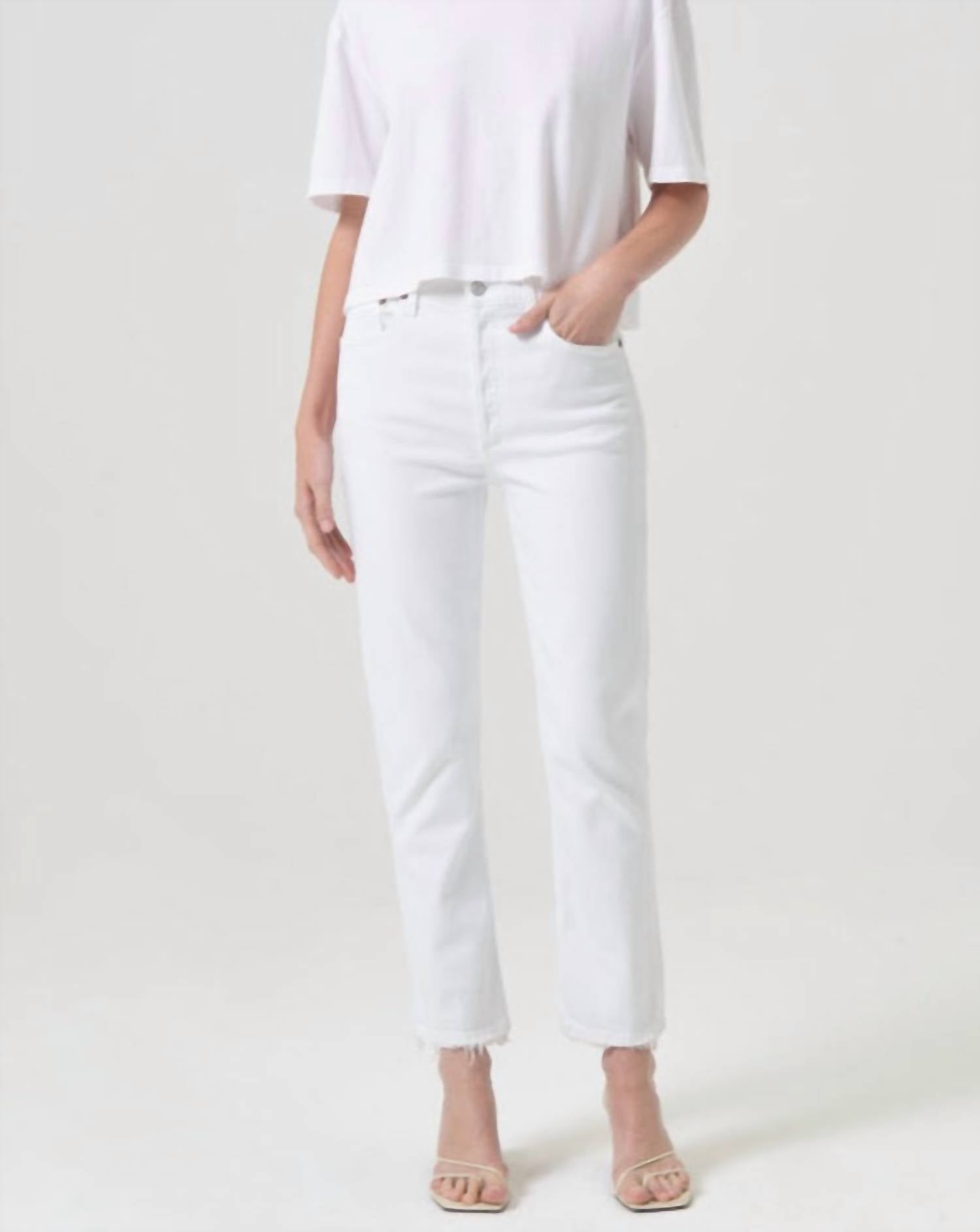 Agolde - Women's Riley High-rise Straight Crop Pant