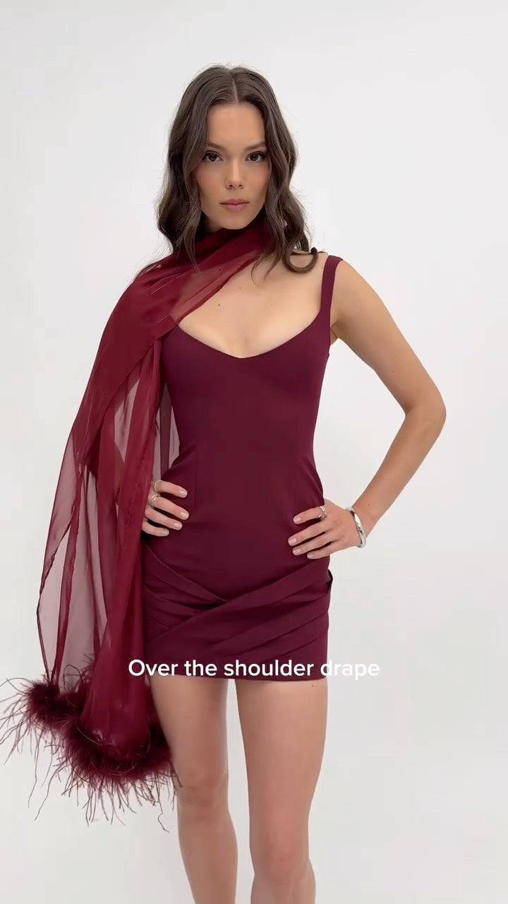 Sexy See-through Thin Shawl Mini Dress