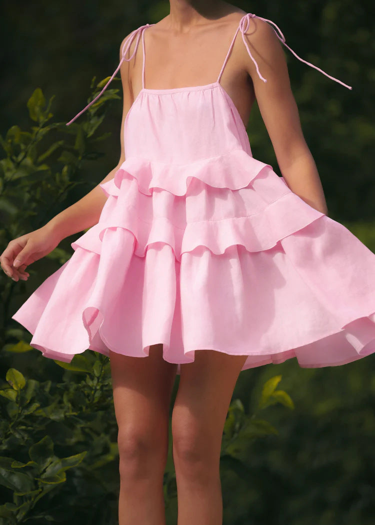 Off Shoulder 3D Flower Mini Dress