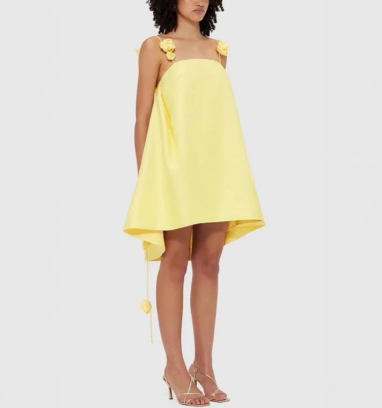 Sling 3D Flower Mini Dress