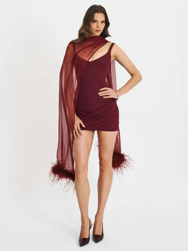 Sexy See-through Thin Shawl Mini Dress