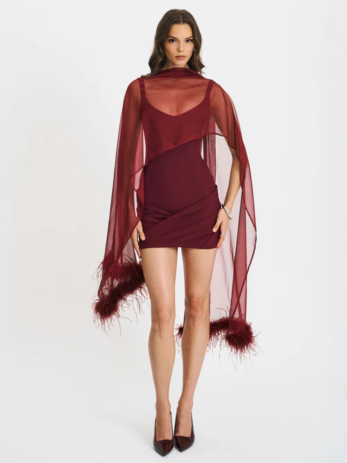 Sexy See-through Thin Shawl Mini Dress
