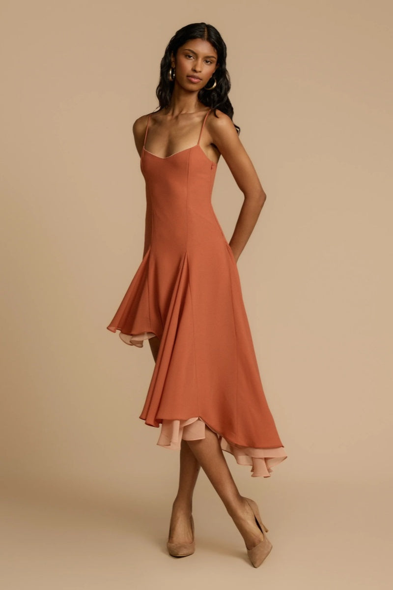 Dana  Peach Mini Dress