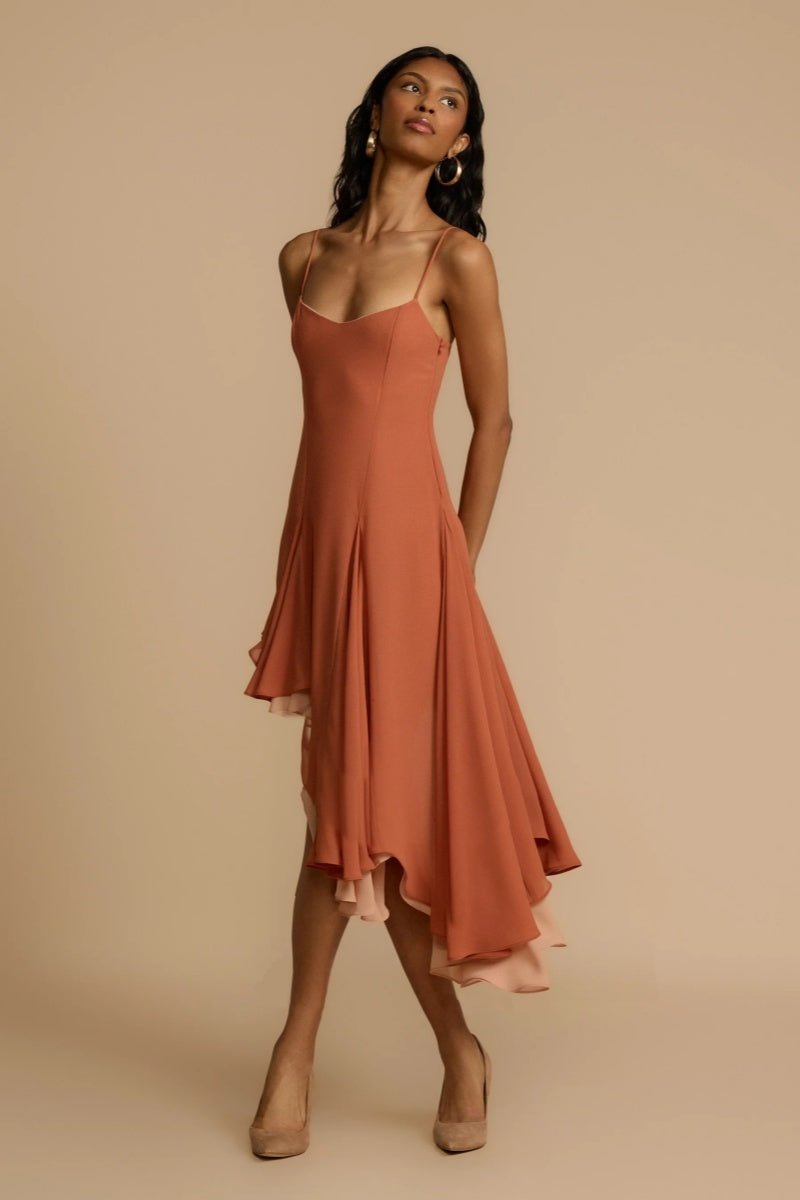Dana  Peach Mini Dress