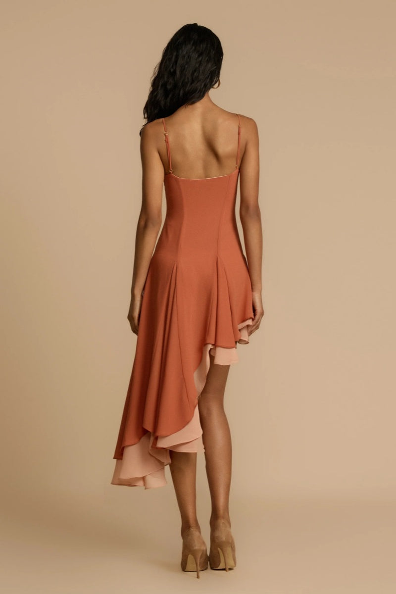 Dana  Peach Mini Dress