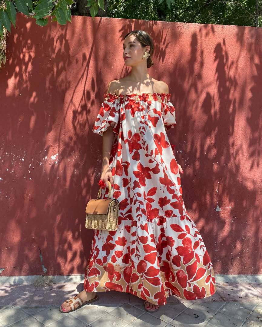 Off Shoulder Maxi Dress