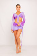 Ombre Mesh Mini Dress | Sheer Illusion | Two-Piece Effect
