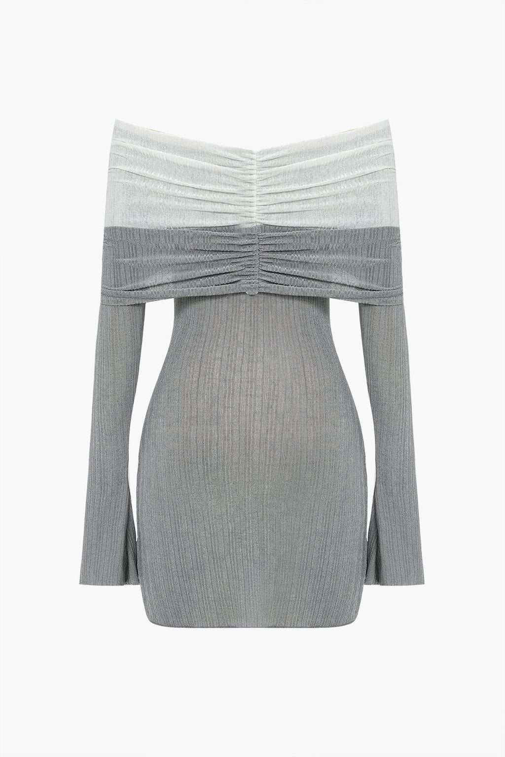 Patchwork Off Shoulder Mini Dress