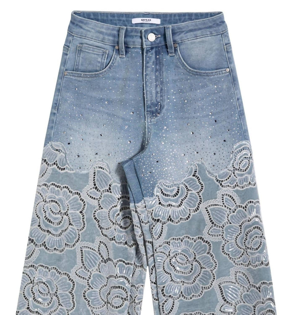 Bayeas - Retro Wide Leg Jeans