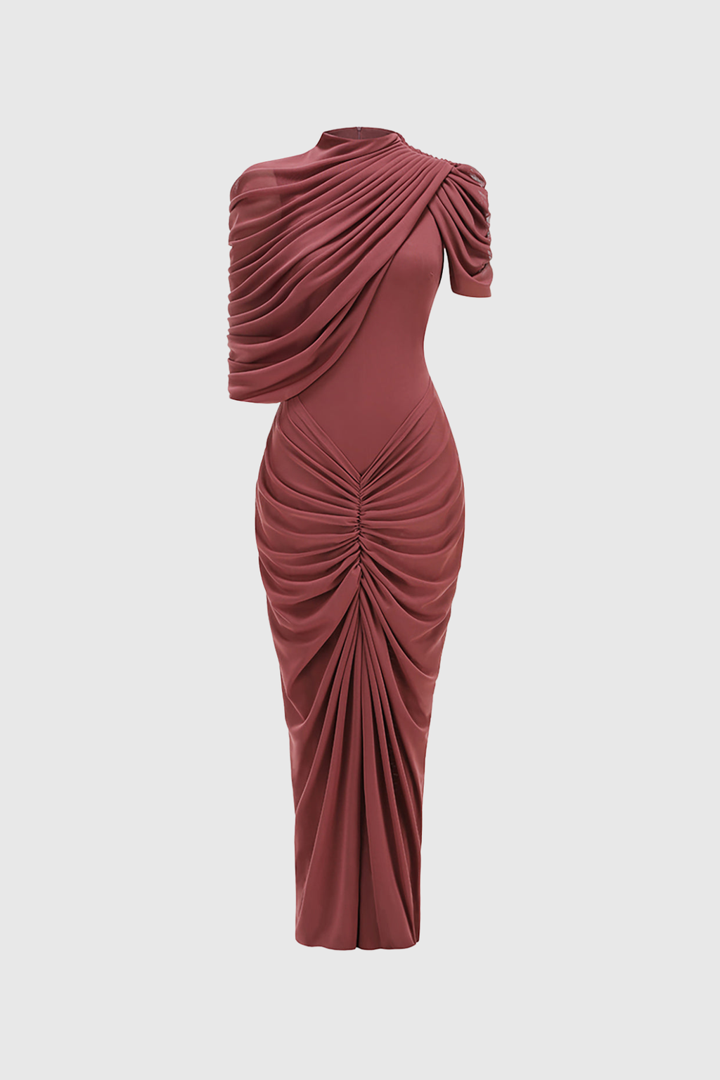 Dumitrita Draped Shawl Maxi Dress