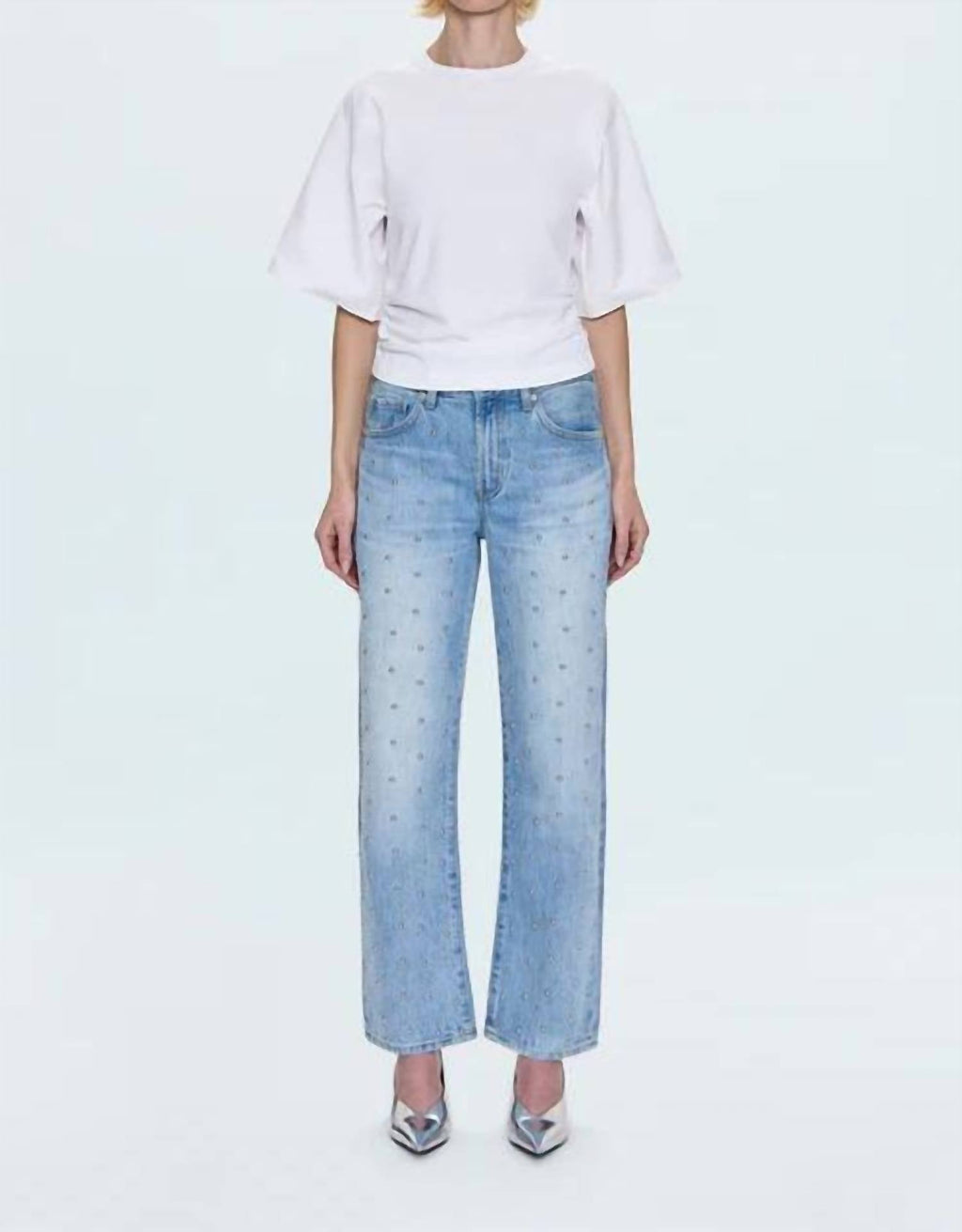 Pistola - Lexi Mid Rise Bowed Straight Jean