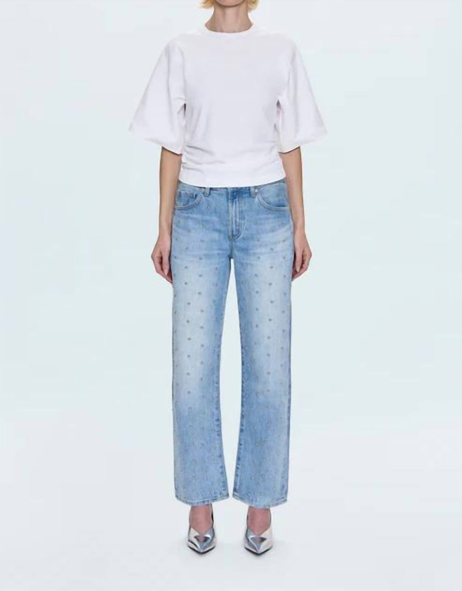 Pistola - Lexi Mid Rise Bowed Straight Jean