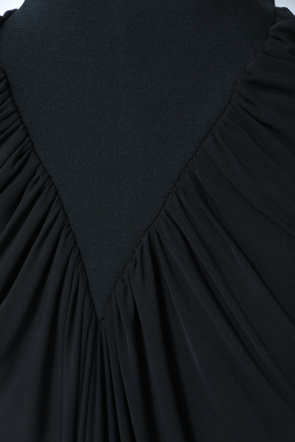 Cesarina Deconstruct Ruch Bodycon Maxi Dress In Black