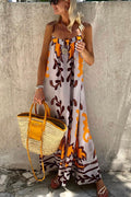 Sunday's Color Palette Ethnic Printed Loose Cami Maxi Dress